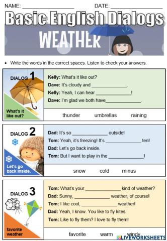 Weather Worksheet