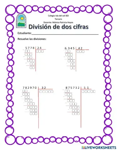 División de dos cifras