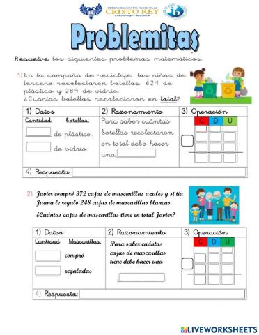 Problemas matemáticos - sumas