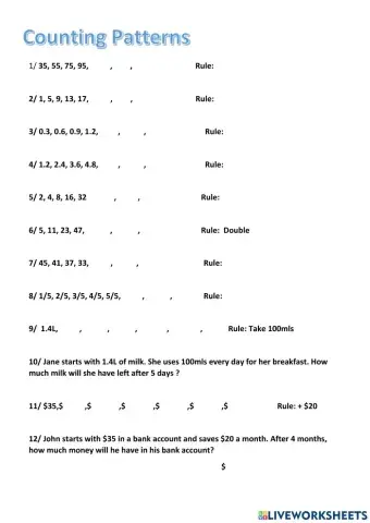 X-men Counting Patterns