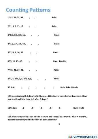 X-men Counting Patterns