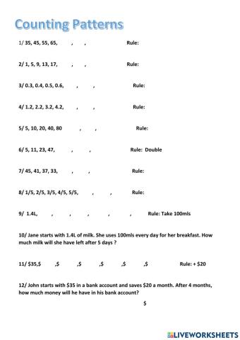 Avengers Counting Patterns