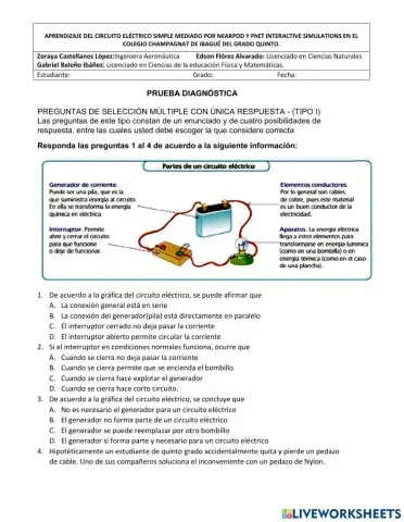Prueba diagnóstica 5°