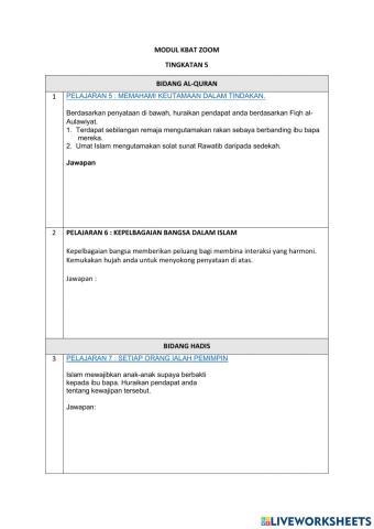 MODUL KBAT ZOOM SET 1
