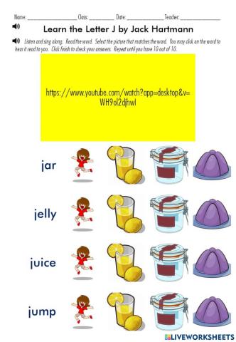 Meet the Letter J! - Learn the Letter J by Jack Hartmann