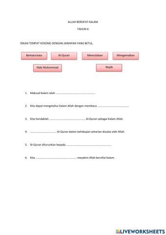 Allah bersifat kalam