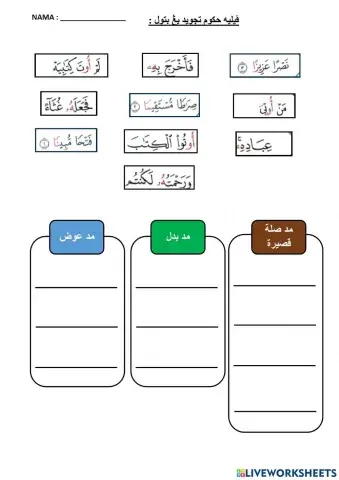 Pendidikan Islam Tahun 5 TAJWID Mad Sillah Qasirah - Mad Badal - Mad 'Iwadh