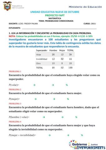 Probabilidad Condicionada
