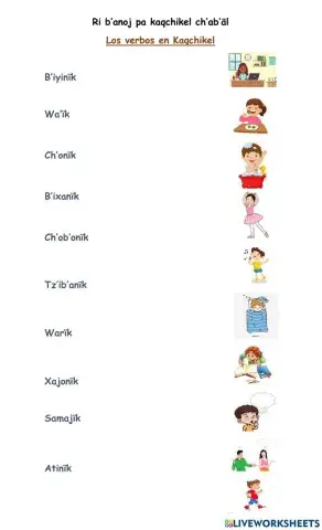 VERBOS EN KAQCHIKEL 3°