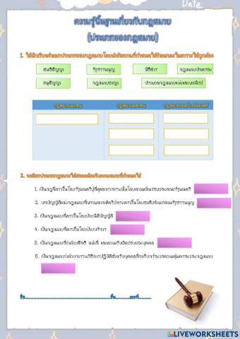 ความรู้พื้นฐานเกี่ยวกับกฎหมาย