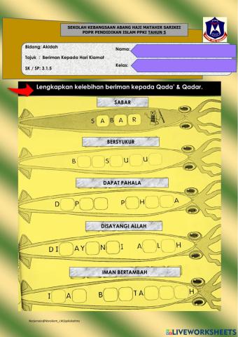 M30  ak 4.1.2 beriman kpd Qada Qadar PI PPKI thn 6
