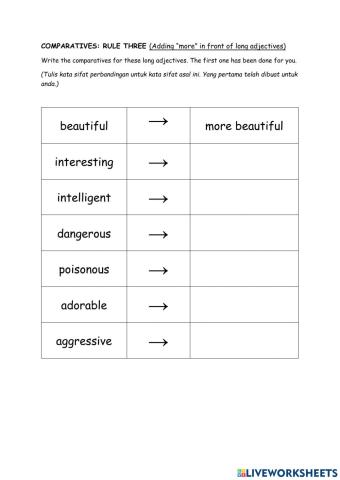 Comparative Adjectives