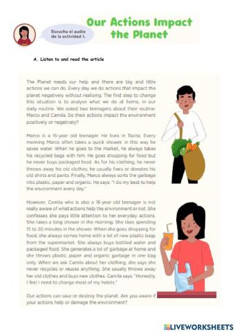 Our actions impact the planet