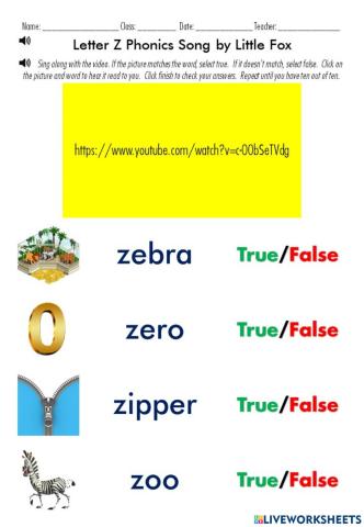 Meet the Letter Z! - Letter Z Phonics Song by Little Fox