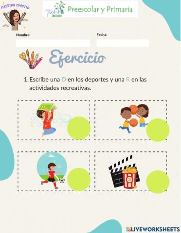 Los deportes, el juego y el descanso