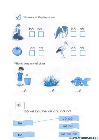 Ôn tiếng việt lớp 1 tuần 1