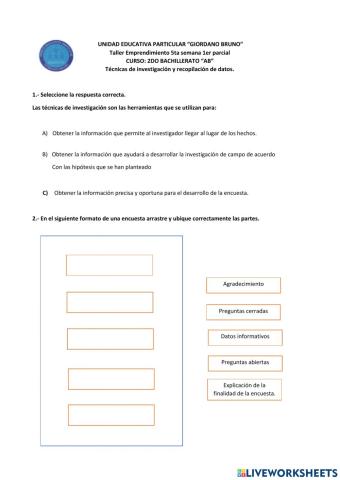 Taller quinta semana primer parcial 2do