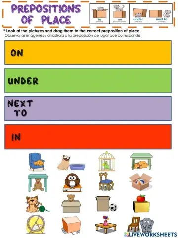 Prepositions of place