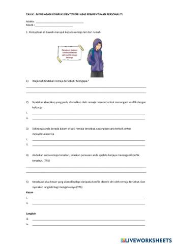 Kesan menangani konflik diri