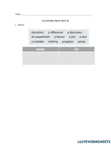 CL9 Extra Practice 10
