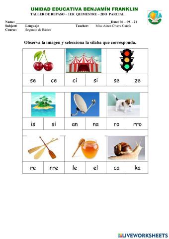 Taller repaso lenguaje