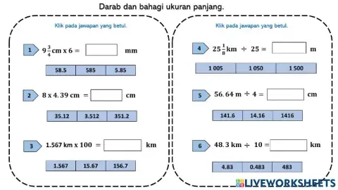 Darab bahagi ukuran panjang