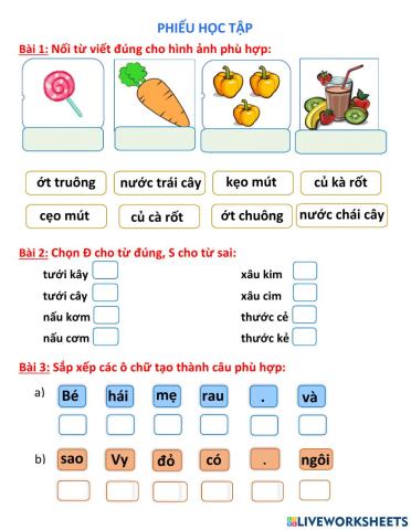 Bài ôn tập Tiếng Việt (2-9)