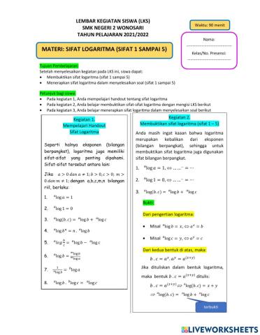 LKS SMK kls X - Sifat Trigonometri