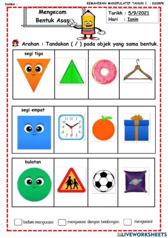 Kemahiran Manipulatif Tahun 1