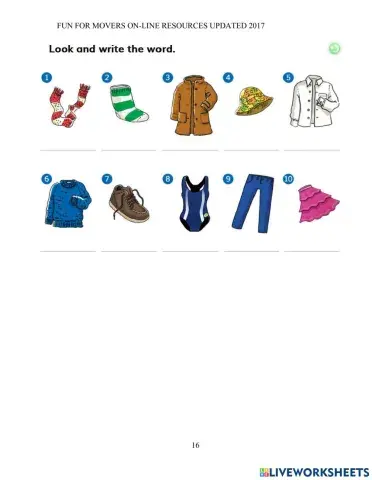 Movers animals and clothes