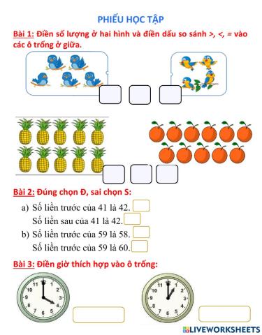 Bài ôn tập Toán (2-9)