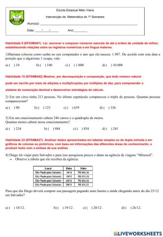 Intervenção pedagógica