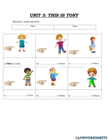 Unit 3 This is Tony - Lesson 2