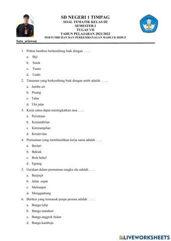 Pertumbuhan dan Perkembangan Mahlik Hidup