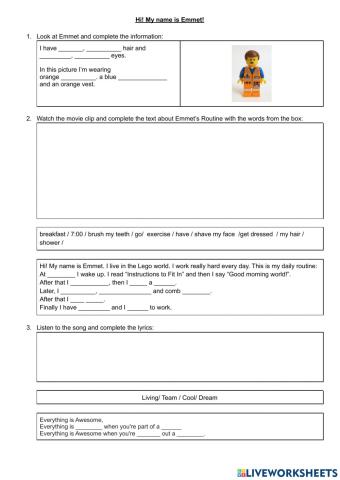 Emmet's Daily Routine