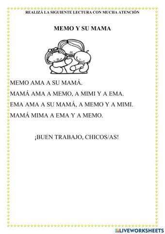 Lectura: ma me mi mo mu