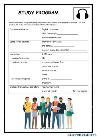 Study Program Listening PET