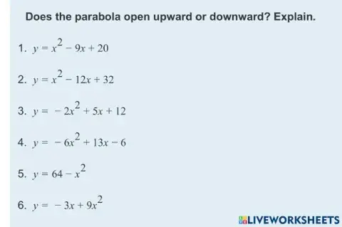 Unit 5: Quadratic functions page 1