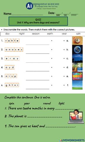 Why are there days and seasons?