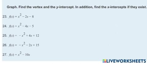 Unit 5: Quadratic functions page 4