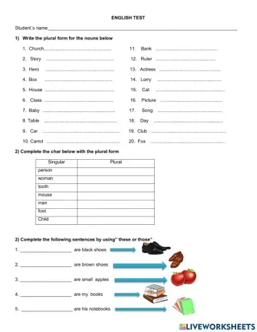 The plural demonstrative pronouns
