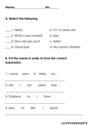 Introducing yourself