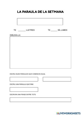 La paraula de la setmana