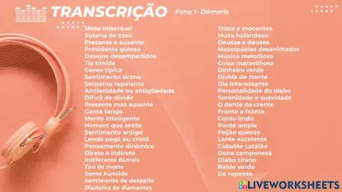 Trabalho Prático de transcrição fonética
