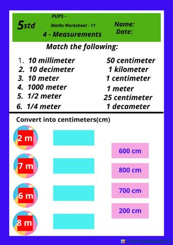 Maths measurements