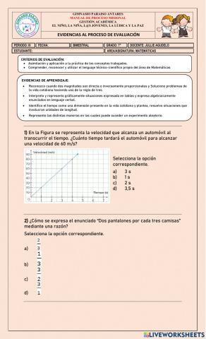 Bimestral Matemáticas