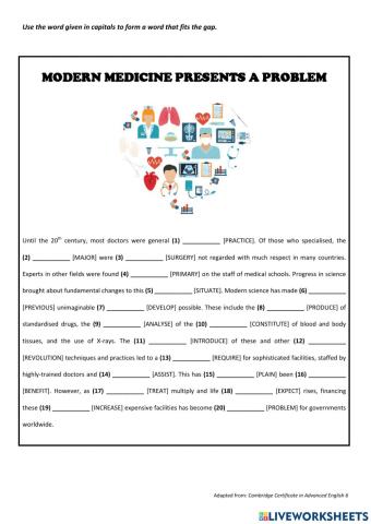 Modern medicine presents a problem