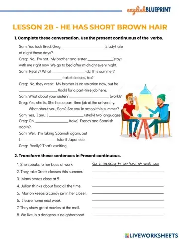 He has short brown hair part 2