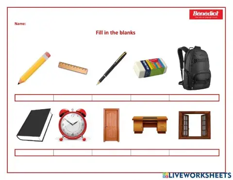 Kids 1 - Unit 3 Vocabulary