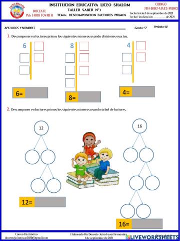 Descomposicion de factores primos